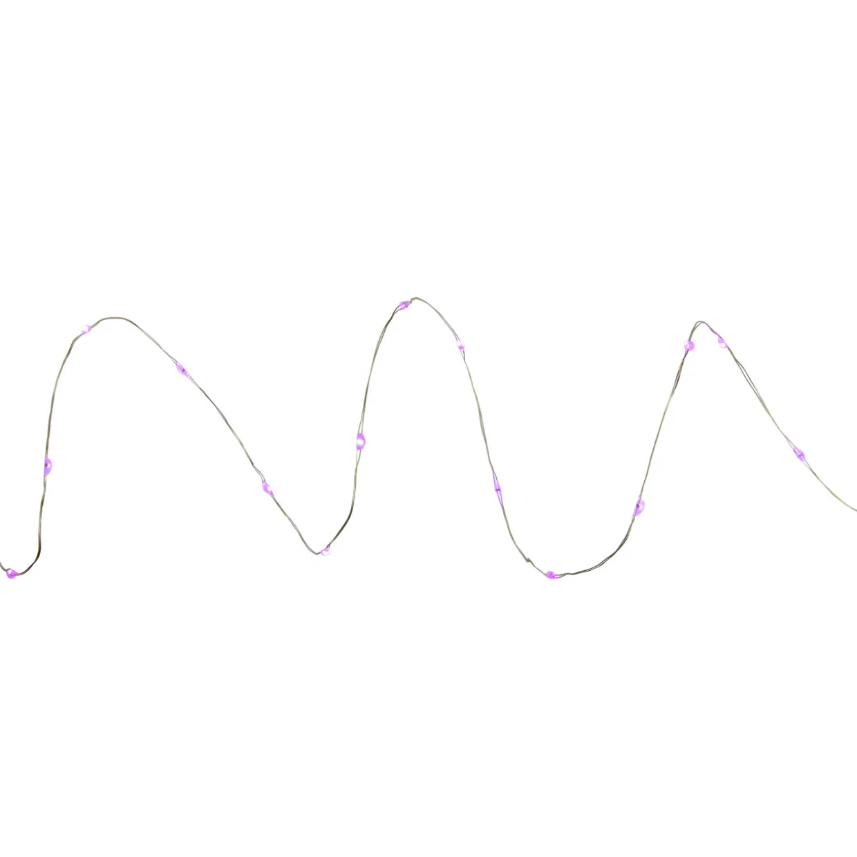 50-Count Purple LED Micro Fairy Christmas Lights - 16ft, Copper Wire