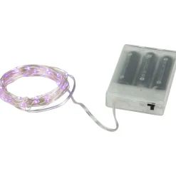 50-Count Purple LED Micro Fairy Christmas Lights - 16ft, Copper Wire