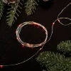 50-Count Red LED Micro Fairy Christmas Lights - 16ft, Copper Wire