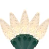 200-Count Warm White LED Faceted C6 Christmas Lights, 66.25 ft Green Wire