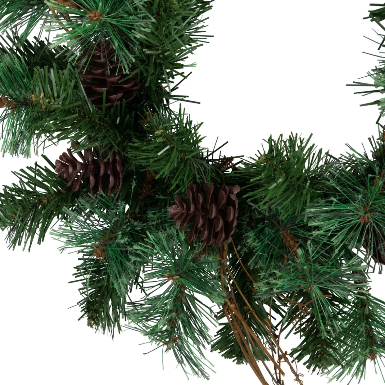 Country Mixed Pine, Twig and Pinecone Artificial Christmas Wreath - 24" - Unlit