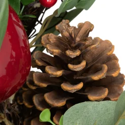 Crabapple and Berries Boxwood and Pine Artificial Christmas Wreath - 26