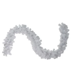 Crystal Spruce Artificial Christmas Garland - 9' x 12" - White - Unlit