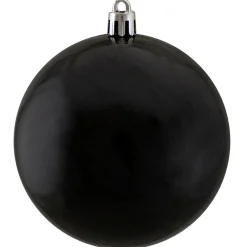 32ct Black Shatterproof Shiny Christmas Ball Ornaments 3.25 inches 80mm