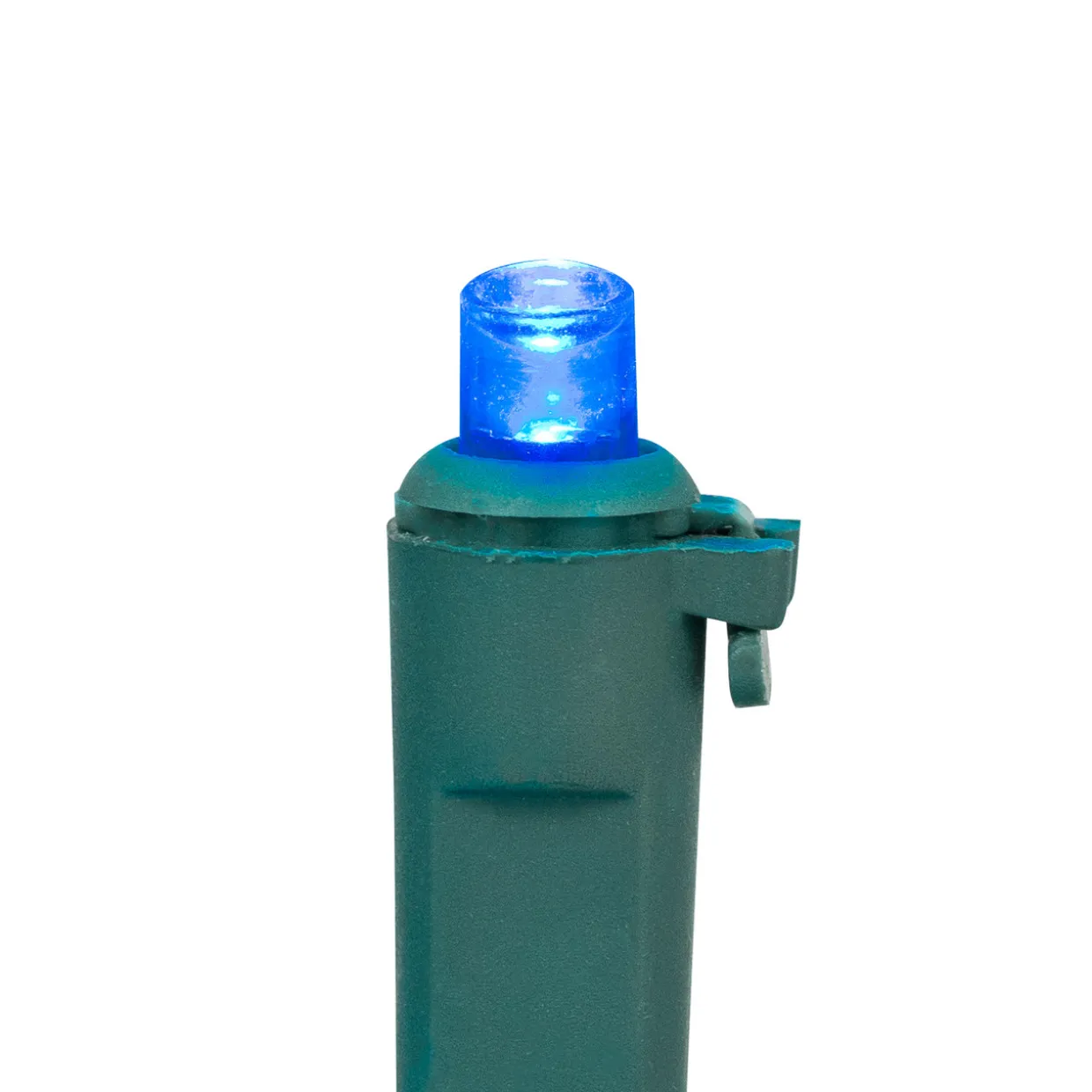 50ct Blue and White LED Wide Angle Mini Christmas Lights, 16.25ft Green Wire