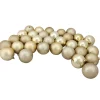 32ct Champagne Gold Shatterproof 4-Finish Christmas Ball Ornaments 3.25" (80mm)