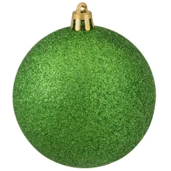 32ct Christmas Green Shatterproof 4-Finish Christmas Ball Ornaments 3.25
