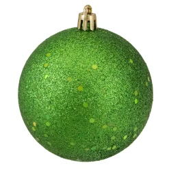 32ct Christmas Green Shatterproof 4-Finish Christmas Ball Ornaments 3.25