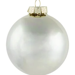 6ct Gold 2-Finish Glass Ball Christmas Ornaments 3.25