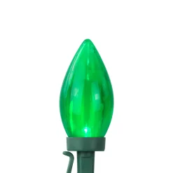 25ct Green LED C9 Christmas Light Set - 16ft Green Wire