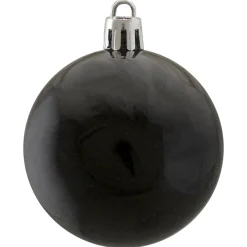 60ct Jet Black Shatterproof Shiny Christmas Ball Ornaments 2.5