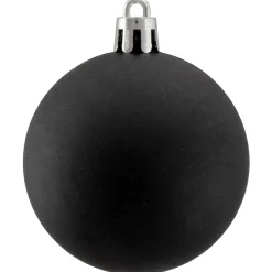 60ct Jet Black Shatterproof Matte Christmas Ball Ornaments 2.5 inches 60mm