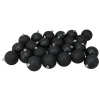 24ct Jet Black Shatterproof 4-Finish Christmas Ball Ornaments 2.5" (60mm)