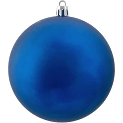 12ct Lavish Blue Shatterproof Matte Christmas Ball Ornaments 4