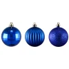 100ct Lavish Blue Shatterproof 3-Finish Christmas Ball Ornaments 2.5" (60mm)