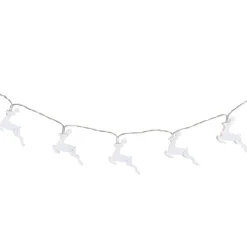 10-ct LED Warm White Reindeer Christmas Lights - 3' Clear Wire