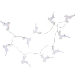 10-ct LED Warm White Reindeer Christmas Lights - 3' Clear Wire