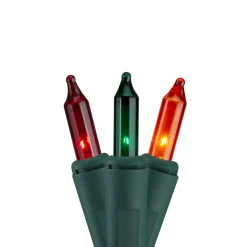 150ct Multi Everglow 8-Function Mini Christmas Lights - 37.5ft, Green Wire