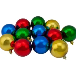24ct Multi Shatterproof 2-Finish Christmas Ball Ornaments 2.5