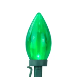 25ct Multi-Color LED C9 Christmas Lights, 16ft Green Wire