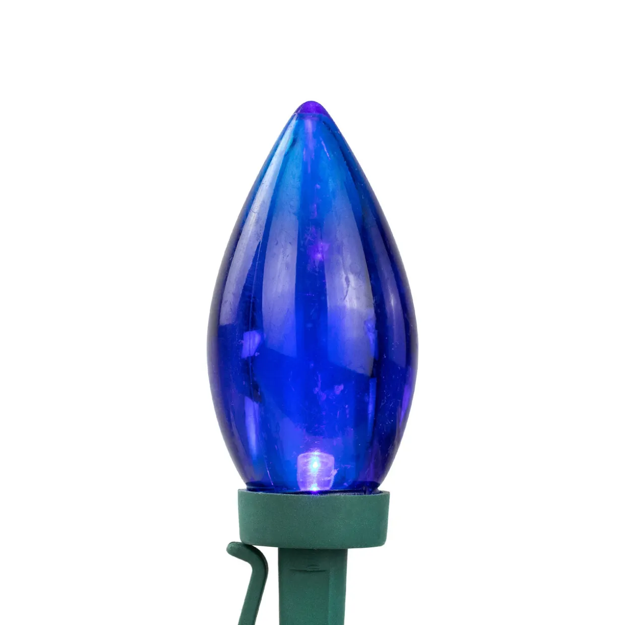 25ct Multi-Color LED C9 Christmas Lights, 16ft Green Wire