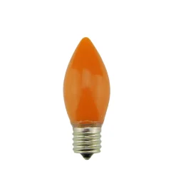 4ct Orange Opaque C9 LED Glass Christmas Replacement Bulbs