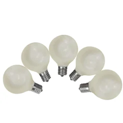 10ct Pearl White G50 Globe Replacement Bulbs