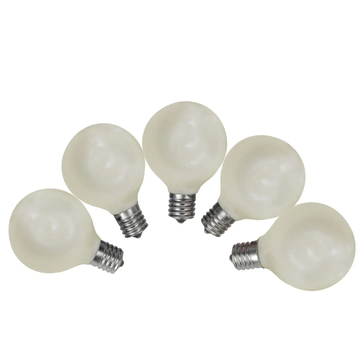 10ct Pearl White G50 Globe Replacement Bulbs