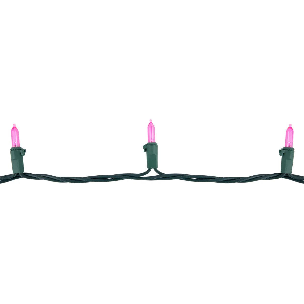 100ct Pink LED Mini Christmas Lights, 33ft Green Wire