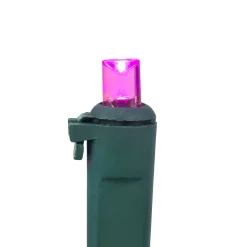 50ct Pink LED Wide Angle Christmas Lights, 16.25ft Green Wire