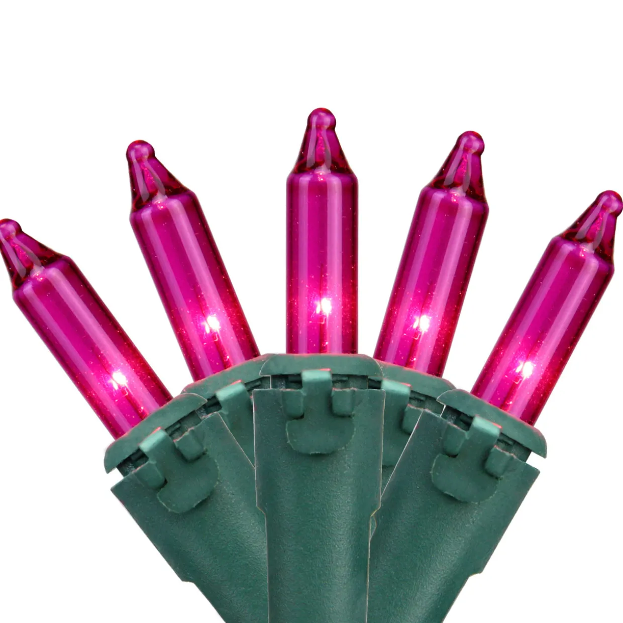 100ct Pink Mini Christmas Lights - 34ft, Green Wire