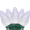 100ct Pure White Faceted LED C9 Christmas Lights - 67ft Green Wire