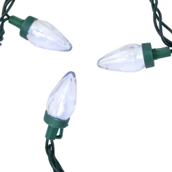 25ct Pure White LED C7 Christmas Light Set - 16ft Green Wire