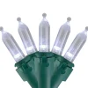 50ct Pure White LED Mini Christmas Lights, 16.25ft Green Wire
