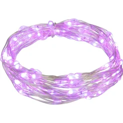 100ct Purple LED Micro Fairy Lights, 16ft Copper Wire
