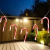 7ct Red and White Candy Cane Christmas Lights - 4.5ft Clear Wire
