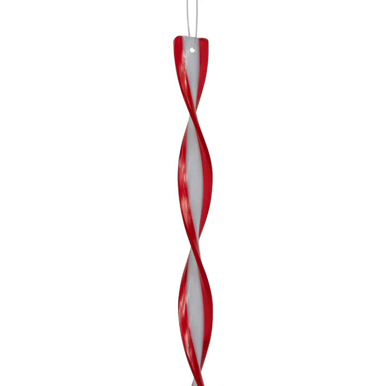 6ct Red and White Candy Swirl Christmas Ornaments 8"