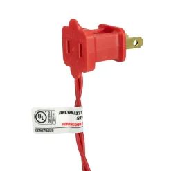 50ct Red and White Peppermint Mini Christmas Light Set - 10' Red Wire