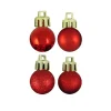 18ct Red Shatterproof 4-Finish Christmas Ball Ornaments 1.25" (30mm)