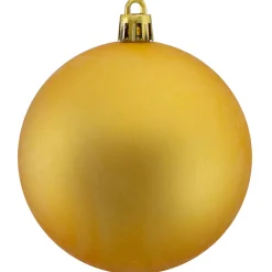 32ct Shatterproof Matte Vegas Gold Christmas Ball Ornaments 3.25