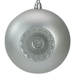 6ct Silver Shatterproof Matte Retro Reflector Christmas Ball Ornaments 4