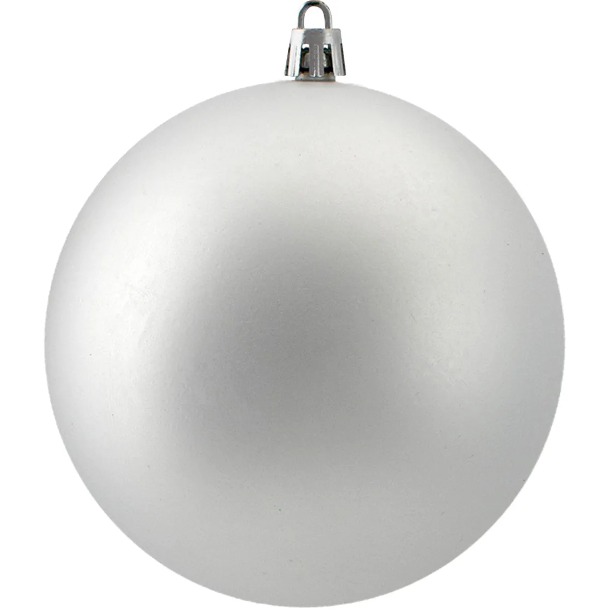 12ct Silver Splendor Shatterproof Matte Christmas Ball Ornaments 4" (100mm)