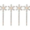 4ct Snowflakes Christmas Pathway Marker with Lawn Stakes - Clear Lights