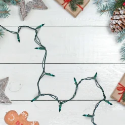 100ct Teal Green Mini Christmas Lights - 35' Green Wire