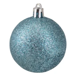 60ct Turquoise Blue Shatterproof 4-Finish Christmas Ball Ornaments 2.5