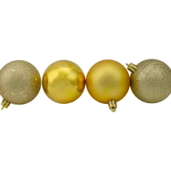 24ct Vegas Gold Shatterproof 4-Finish Christmas Ball Ornaments 2.5
