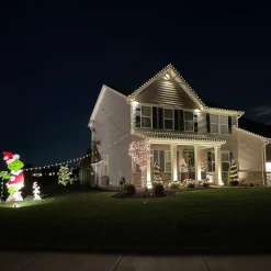 100ct Warm White LED Faceted C9 Christmas Lights, 66ft Green Wire