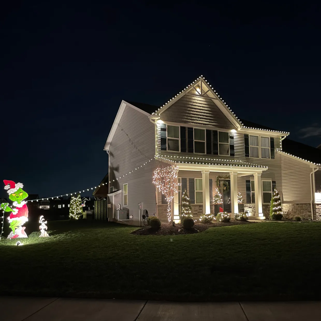 100ct Warm White LED Faceted C9 Christmas Lights, 66ft Green Wire