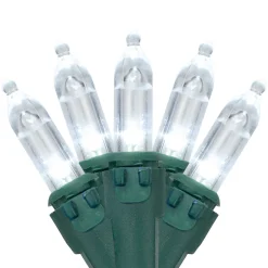 35ct White LED Mini Christmas Lights - 11.25ft Green Wire