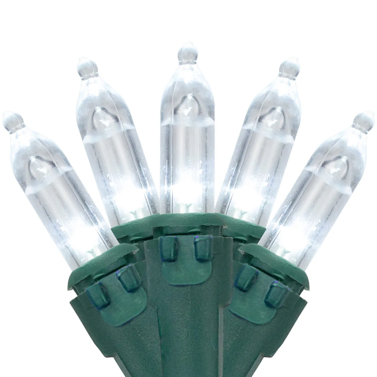 35ct White LED Mini Christmas Lights - 11.25ft Green Wire